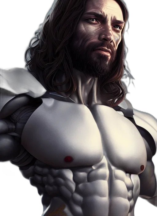 robot, comic book art, concept art, photorealistic transparent PNG cut-out