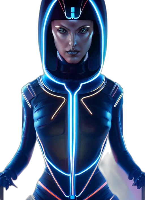 robot, jacket, face, mask, cyberpunk, concept art, 3d render, fantasy art transparent PNG cut-out