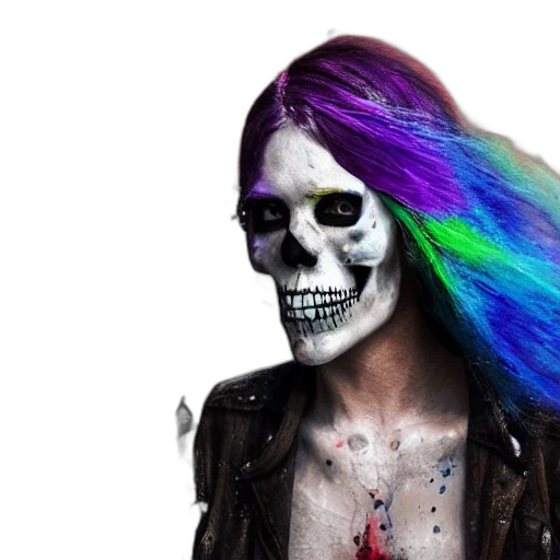 hair, photorealistic, cyberpunk, concept art, fantasy art, mixed, media, painting transparent PNG cut-out