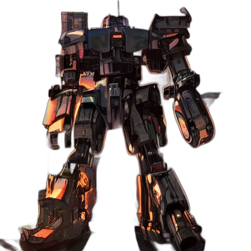 robot, weapon, concept art, 3d render, pixel art, fantasy art, giant, mecha transparent PNG cut-out