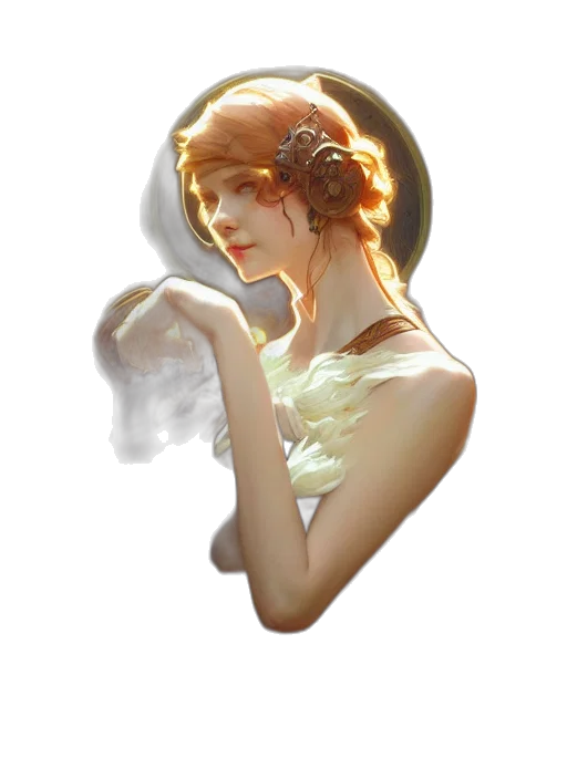 jewelry, staff, dress, crown, concept art, fantasy art, pixel art, photorealistic transparent PNG cut-out