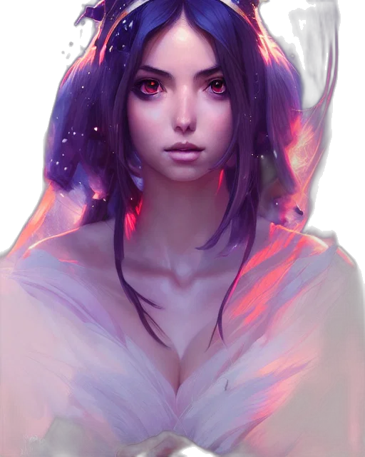 face, dress, mask, creature, fantasy art, cyberpunk, concept art, anime transparent PNG cut-out