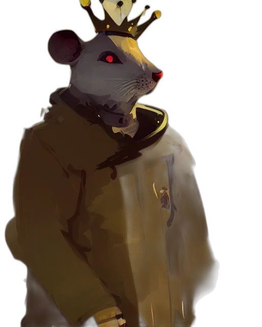 jacket, hat, animal, staff transparent PNG cut-out