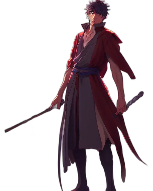 staff, sword, weapon, concept art, fantasy art, pixel art, anime, red transparent PNG cut-out