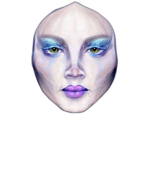 face, mask, creature, jewelry, watercolor, fantasy art, photorealistic, concept art transparent PNG cut-out