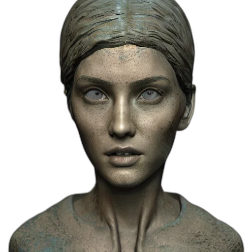 face, jewelry, mask, crown, photorealistic, 3d render, concept art, fantasy art transparent PNG cut-out