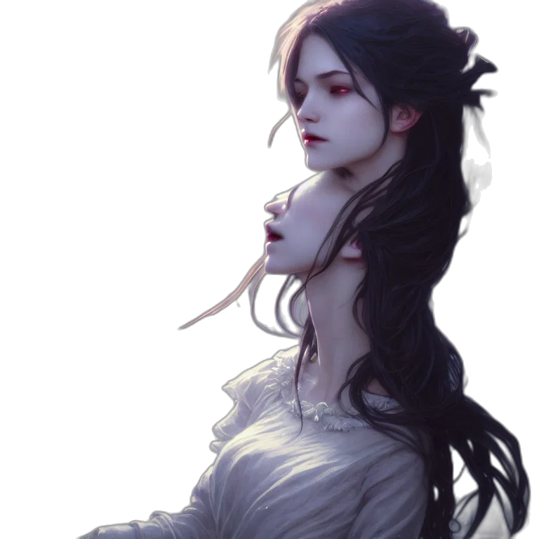 dress, crown, face, mask, fantasy art, concept art, photorealistic, anime transparent PNG cut-out
