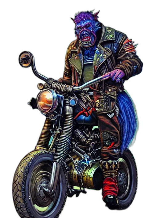 concept art, comic book art, cyberpunk, fantasy art transparent PNG cut-out