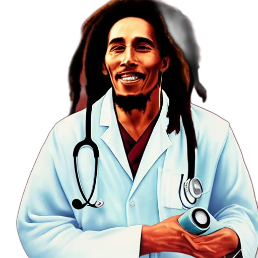 staff, cartoon, photorealistic, comic book art, pixel art, bob, marley, scrubs transparent PNG cut-out