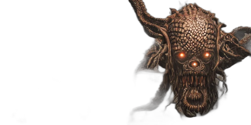 mask, creature, dragon, hair transparent PNG cut-out