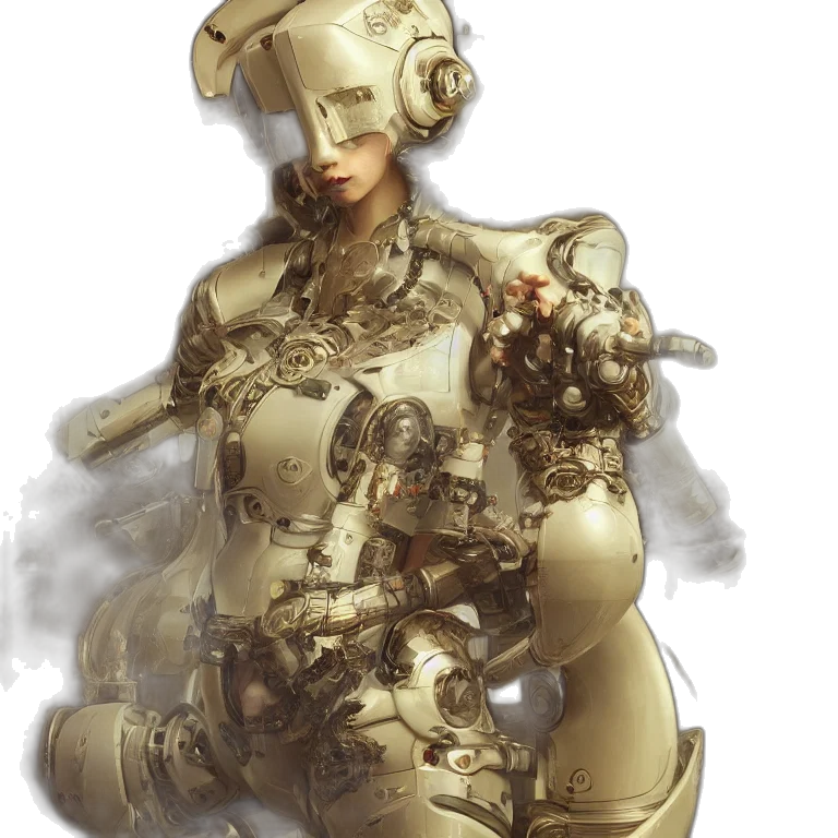 robot, weapon, dress, concept art transparent PNG cut-out