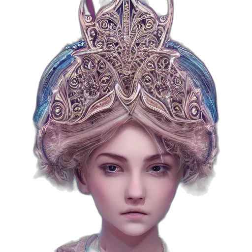 crown, hat, face, mask, fantasy art, concept art, photorealistic, watercolor transparent PNG cut-out