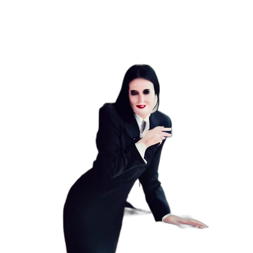 dress, jacket, staff, creature transparent PNG cut-out