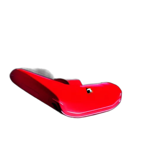shoes, weapon, jewelry, staff, 3d render, photorealistic, red, concpet transparent PNG cut-out