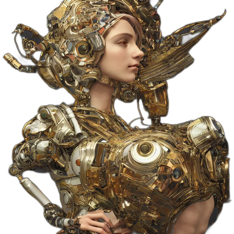 robot, crown, jewelry, dress transparent PNG cut-out