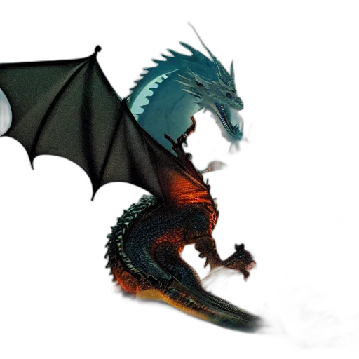 dragon, creature, animal, staff transparent PNG cut-out