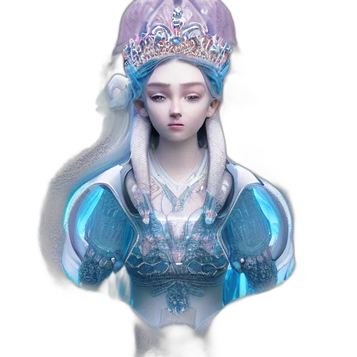 crown, jewelry, face, robot transparent PNG cut-out