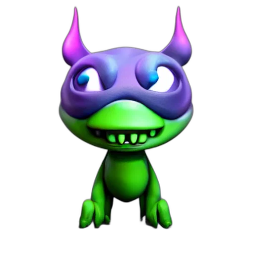 dragon, creature, staff, animal, 3d render, concept art, pixel art, fantasy art transparent PNG cut-out