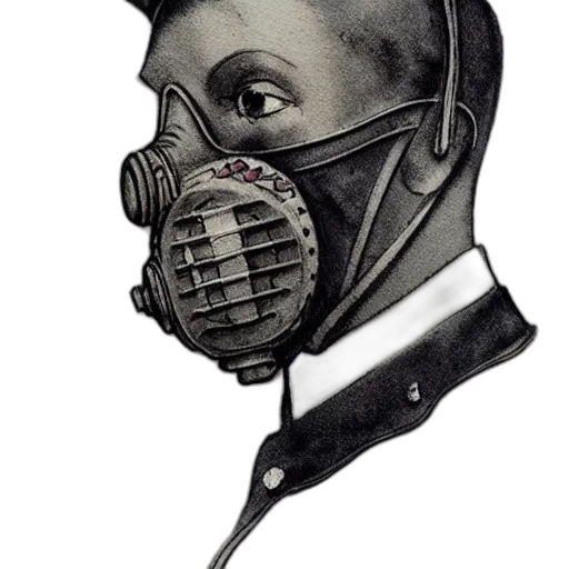 mask, face, jacket, robot transparent PNG cut-out