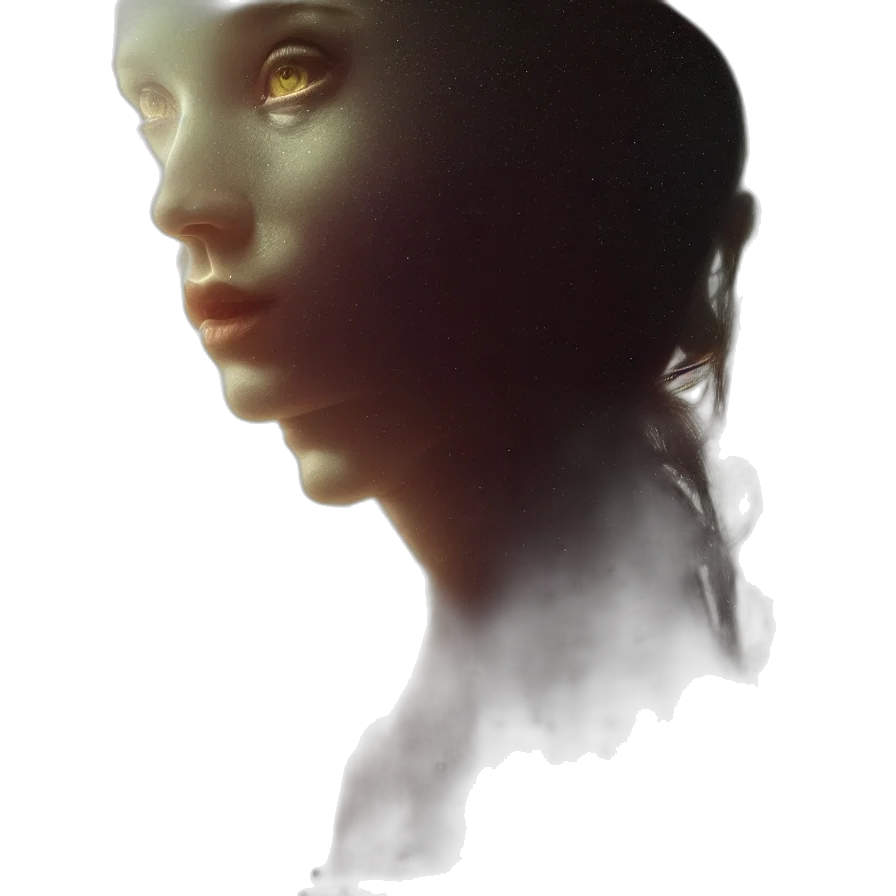 face, mask, robot, creature transparent PNG cut-out
