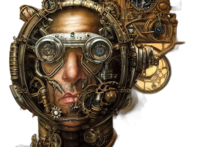 robot, mask, face, cyberpunk transparent PNG cut-out