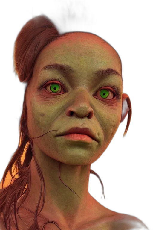 face, mask, creature, concept art transparent PNG cut-out