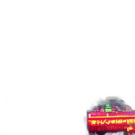 robot, car, staff, mask, vaporwave, cyberpunk, pixel art, 3d render transparent PNG cut-out