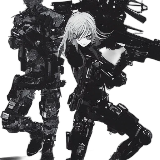 weapon, robot, concept art, cyberpunk transparent PNG cut-out