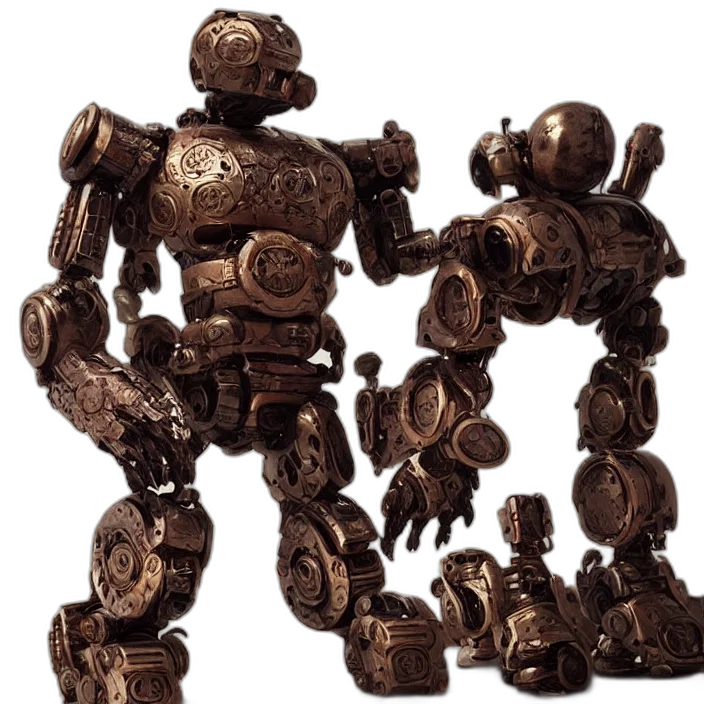 robot, weapon, staff, creature transparent PNG cut-out