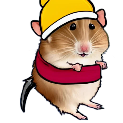 hat, animal, staff, cartoon transparent PNG cut-out