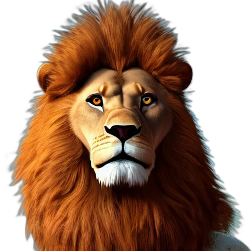 animal, crown, photorealistic, 3d render transparent PNG cut-out
