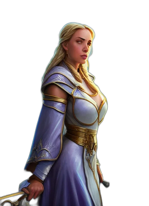 dress, dragon, sword, staff transparent PNG cut-out