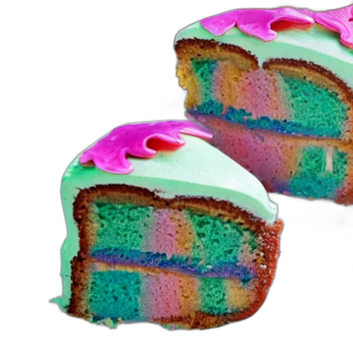 food, hat, vaporwave, 3d render, pastel, colorful, neon, mermaid transparent PNG cut-out