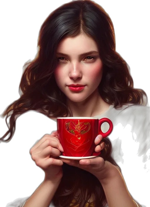 face, crown, fantasy art, photorealistic, oil painting, concept art, red, dark transparent PNG cut-out