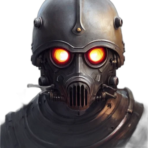 mask, robot, face, concept art transparent PNG cut-out