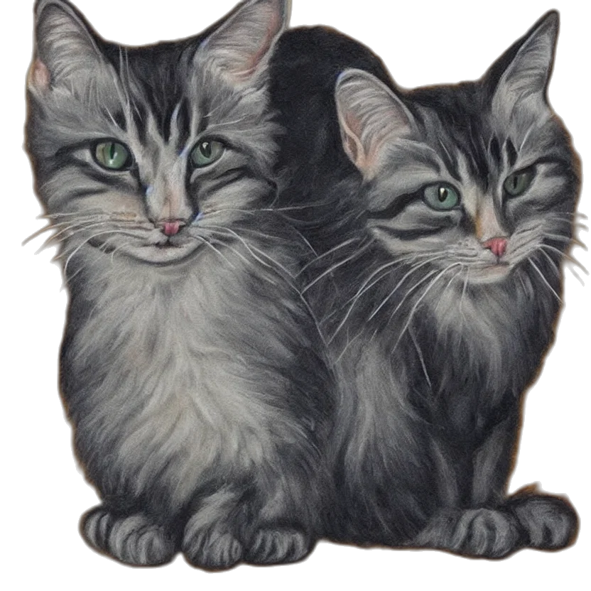 animal, oil painting, photorealistic, watercolor, pencil sketch, cartoon, painted, cat transparent PNG cut-out