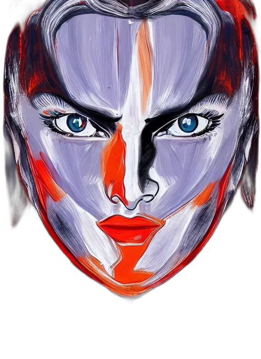 mask, face, photorealistic, watercolor, comic book art, fantasy art, red, symmetrical transparent PNG cut-out