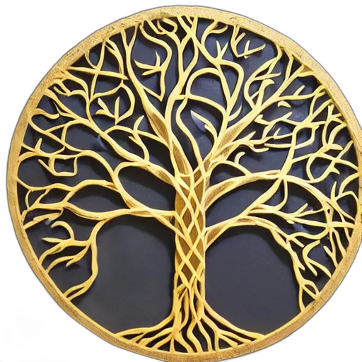 jewelry, tree, crown, golden transparent PNG cut-out