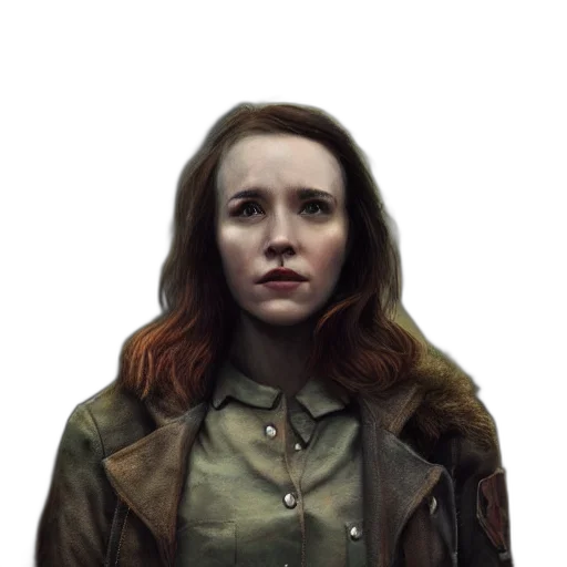 jacket, face, staff, hair transparent PNG cut-out