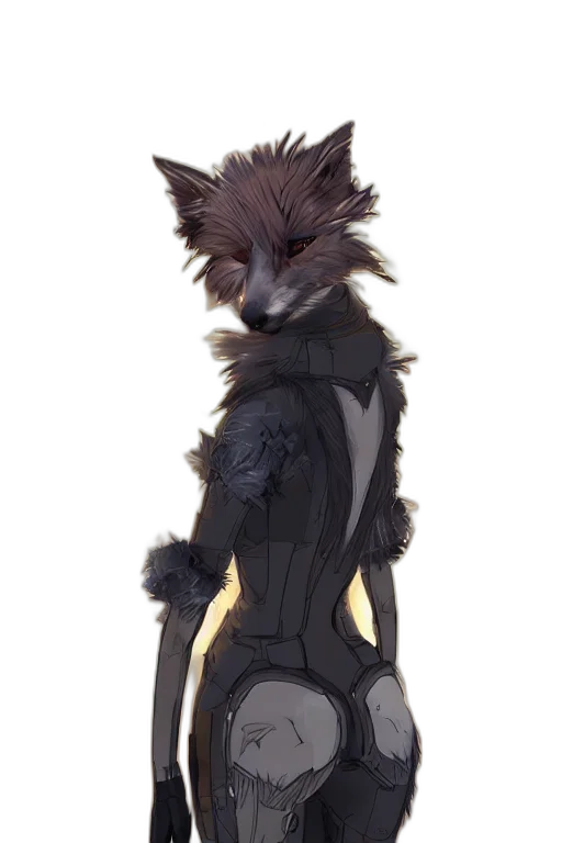 jacket, mask, staff, dress, concept art, cyberpunk, fantasy art, watercolor transparent PNG cut-out