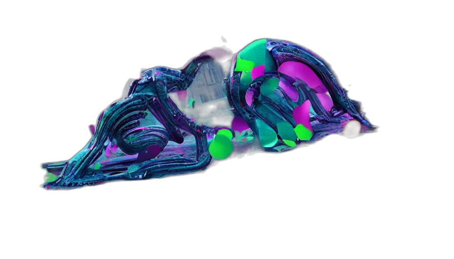 jewelry, mask, crown, bottle, 3d render, vaporwave, concept art, photorealistic transparent PNG cut-out