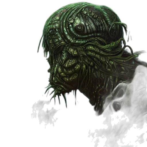 creature, mask, face, hair, concept art, fantasy art, photorealistic, comic book art transparent PNG cut-out