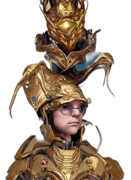 robot, mask, crown, face, concept art, fantasy art, 3d render, cyberpunk transparent PNG cut-out
