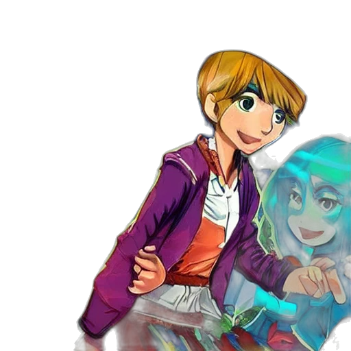 jacket, weapon, staff, creature transparent PNG cut-out