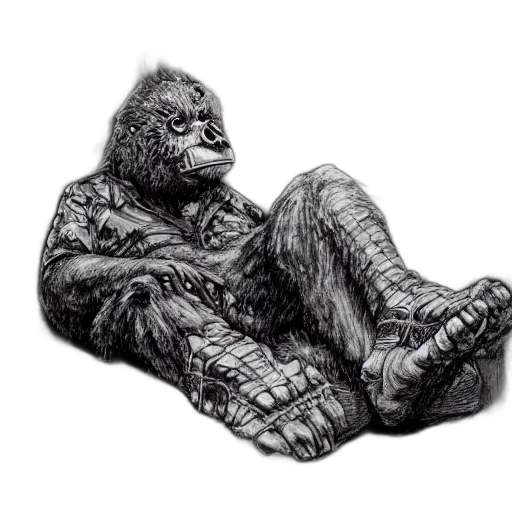 animal, creature, concept art, photorealistic, pencil sketch, comic book art, elegant, intricate transparent PNG cut-out
