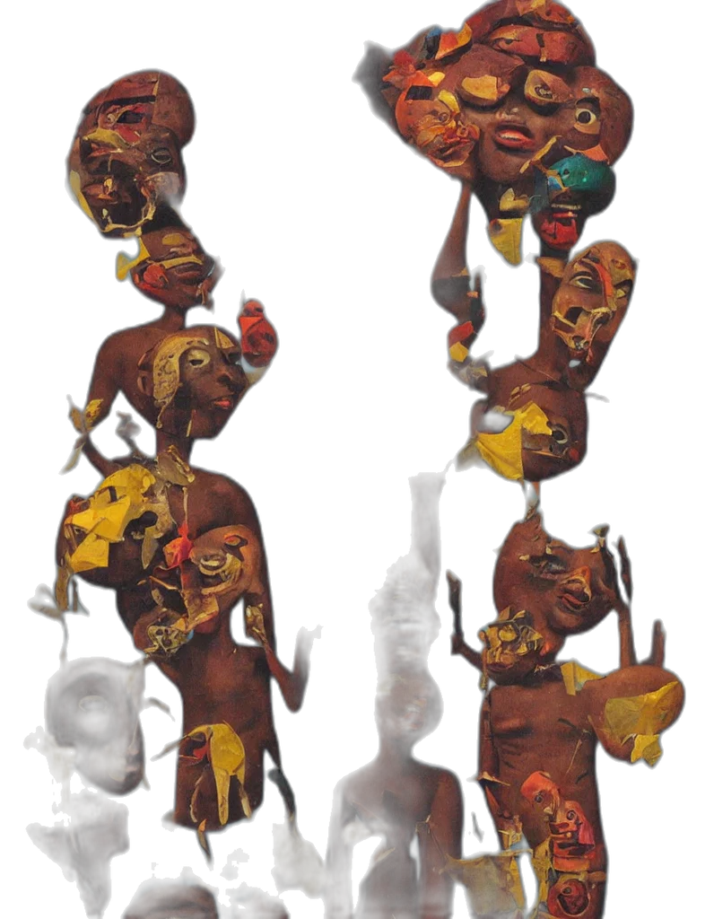mask, staff, crown, face transparent PNG cut-out