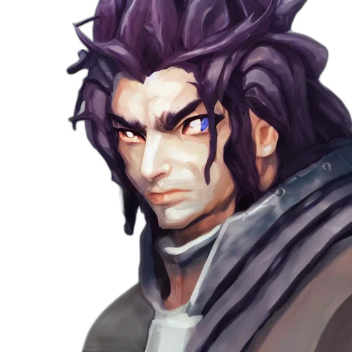 face, staff, hair, fantasy art transparent PNG cut-out