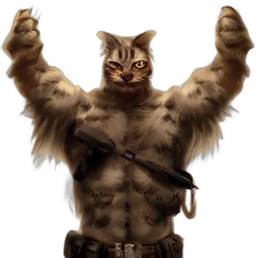 animal, staff, weapon, fantasy art, concept art, photorealistic, comic book art, two transparent PNG cut-out