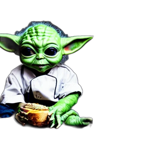 staff, food, 3d render, concept art, photorealistic, outer space, baby, yoda transparent PNG cut-out