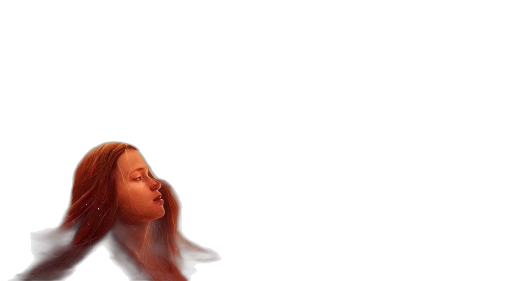 hair, face, mask, creature, photorealistic, concept art, 3d render, oil painting transparent PNG cut-out